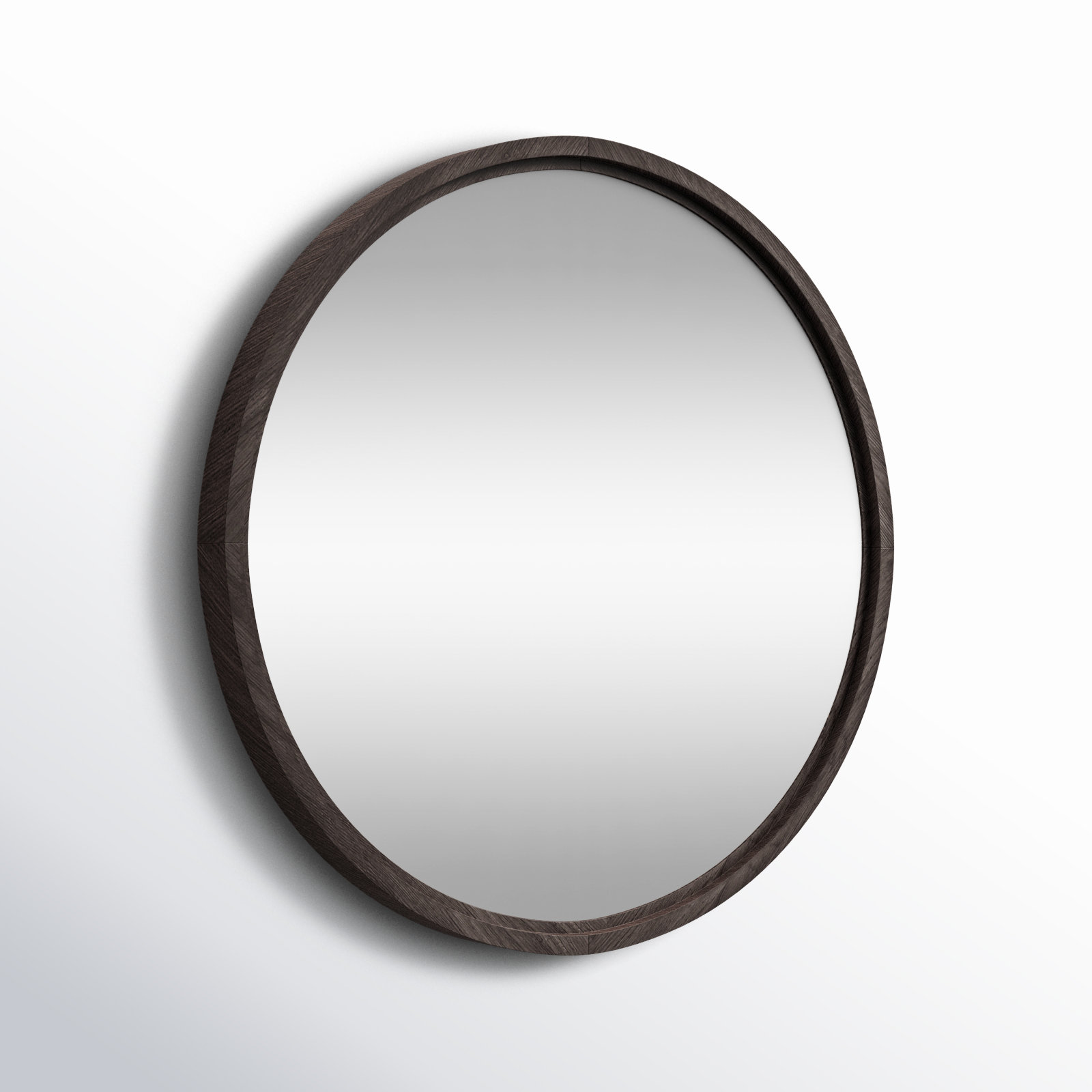 Scotty 30" Oak Accent Mirror, Black