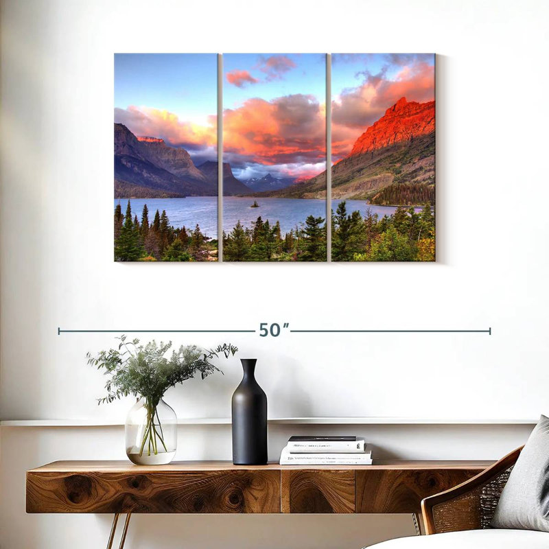 Alvord Saint Mary Lake At Sunrise, 24" H x 38" W