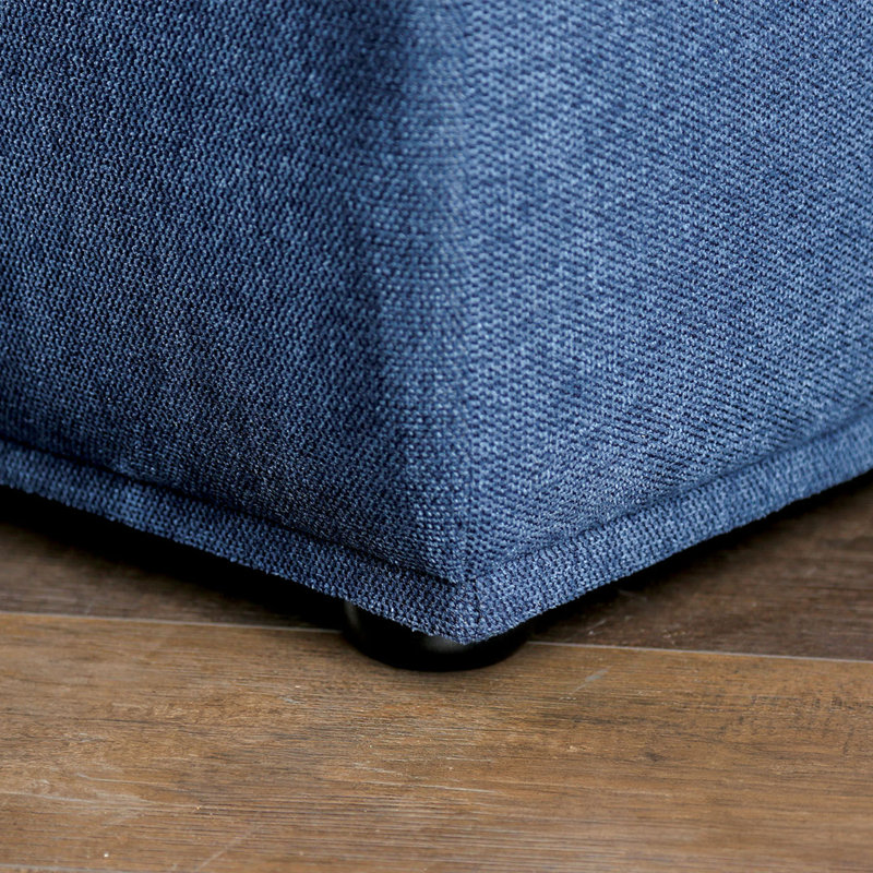 Aukeem 3 - Piece Upholstered Sectional, Blue Polyester