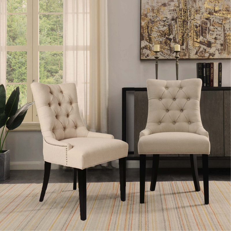 Fauteuil à oreilles Akuji, Beige
