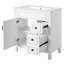 Meuble-lavabo de 76 cm avec lavabo en céramique, 2 tiroirs et tablette réglable - Glissement fluide pour les petits tiroirs