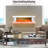 3-Sided Wall Mounted Led Electric Fireplace With Floating Mantel,Remote Control Adjustable Heat-1963588502-1952734348