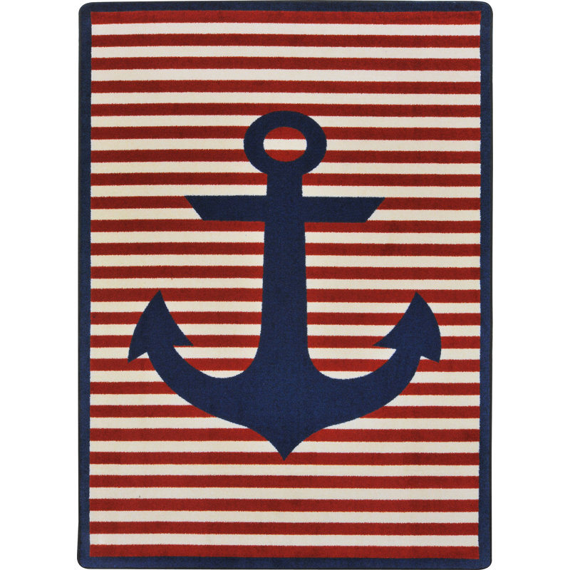 Safe Mooring Striped Indoor Rug, 7'8" x 10'9"