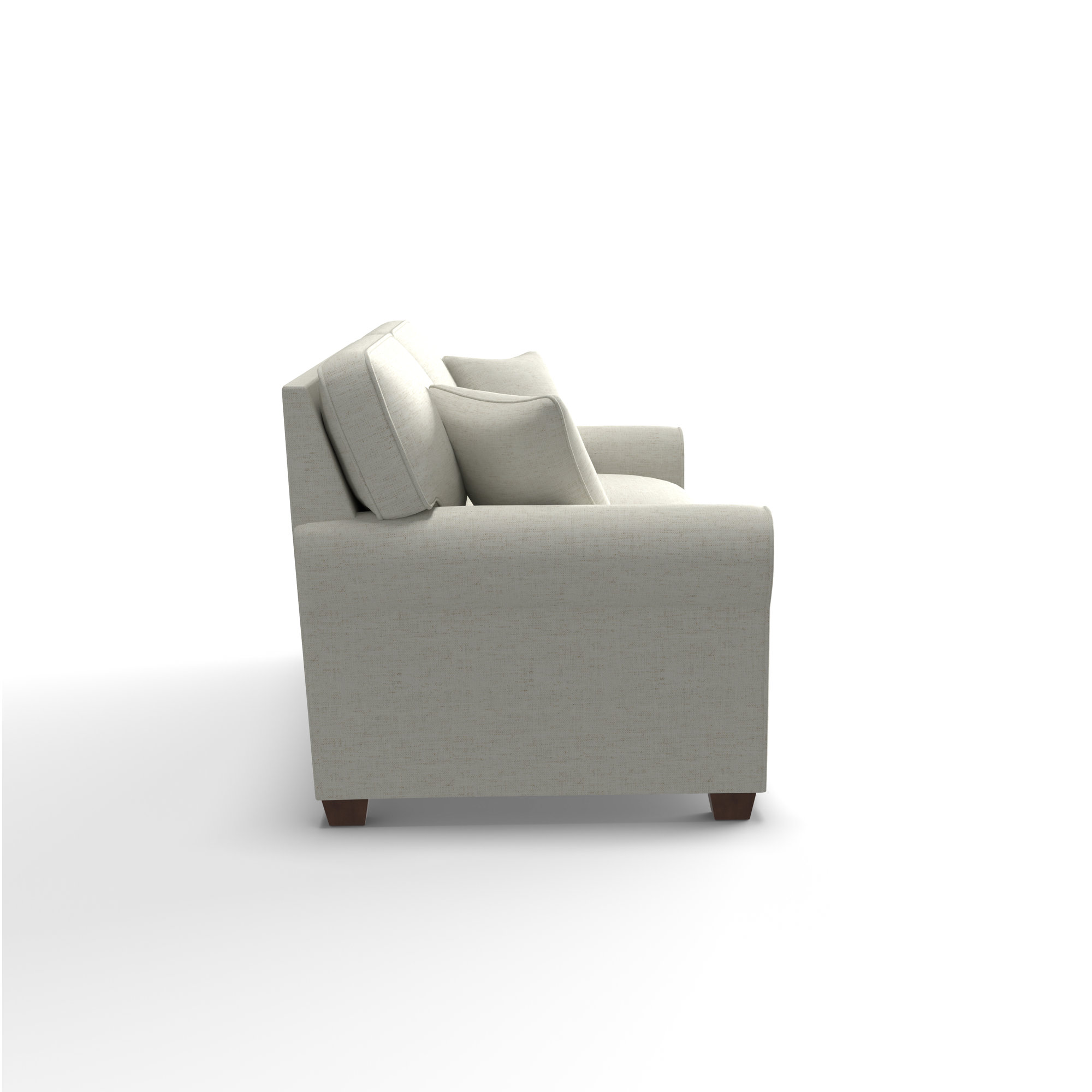 Shannon 36'' Upholstered Sleeper Sofa, Dark Walnut, Nomad Snow Crypton® Chenille