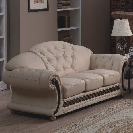 Fordingbridge Top Grain Leather Sofa, Rose White