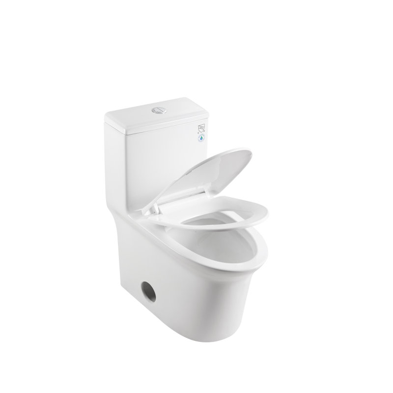 1.1/1.6 GPF Elongated Comfort Height Super Quite Flushing Floor Mounted Onepiece Toilet, CUPC Certified, Watersense Cetified, Ceramic, White Color, Soft Close Seat