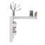 Table de bar Aurora avec tablette de rangement, design moderne pour bar à domicile, cuisine ou salle à manger, blanc