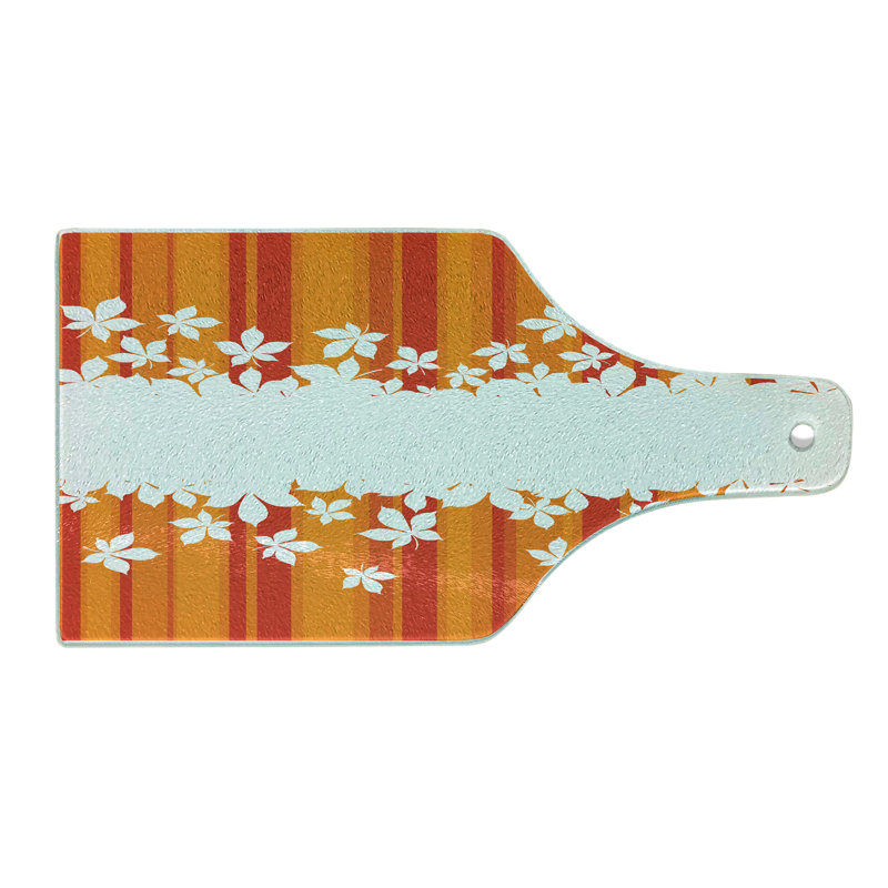 Planche à découper en verre trempé orange Ambesonne