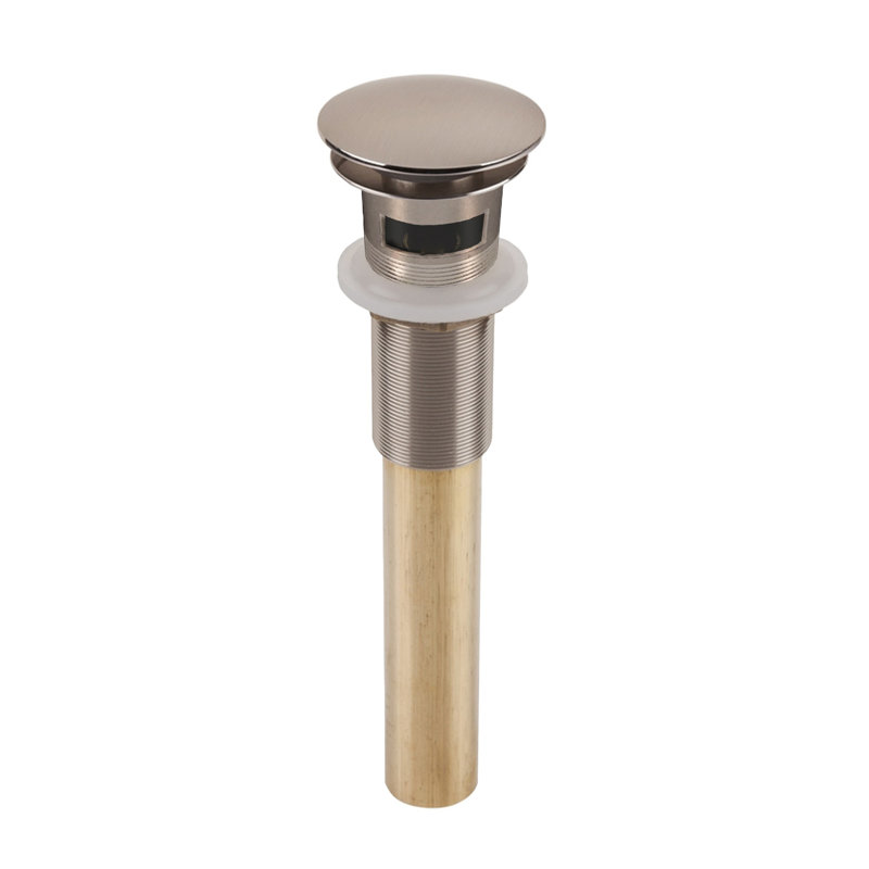 Bonde d'évier escamotable de 1,5 po SinkSense (cuivre poli - sans trop-plein / nickel - trop-plein), Oui