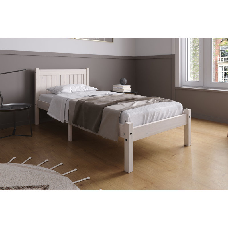 Oslo Bed Frame, Single (3'), White Wash