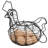 Rustic Chicken Wire Egg Basket, Black Metal Hen-Shaped Kitchen Storage Basket