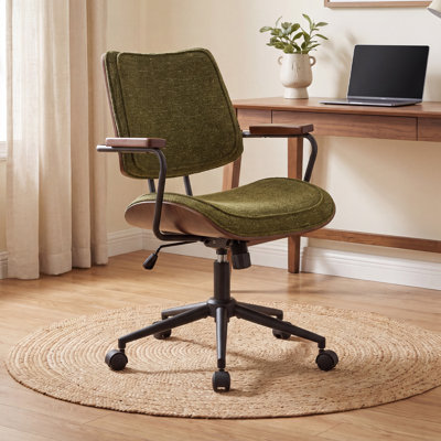 Bentwood office chair with upholstered seat
