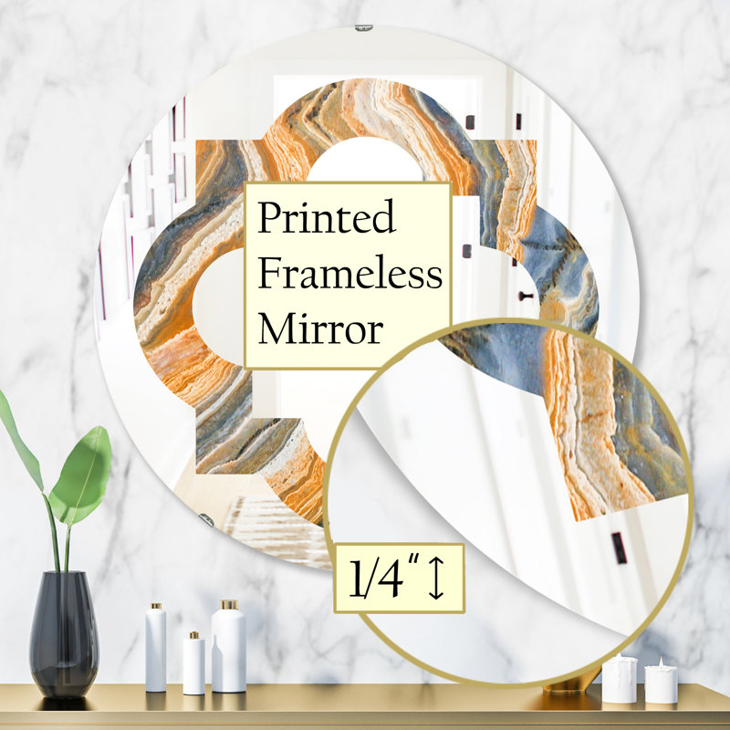 Miroir mural éclectique Quatrefoil, H 31,5 po x l po