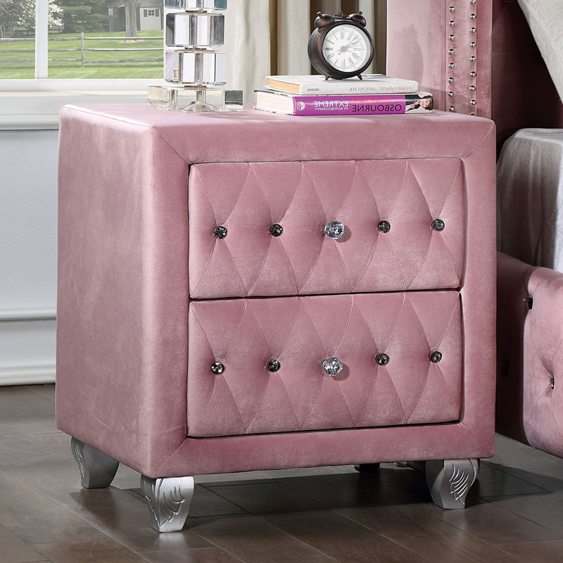 Table de chevet, rose