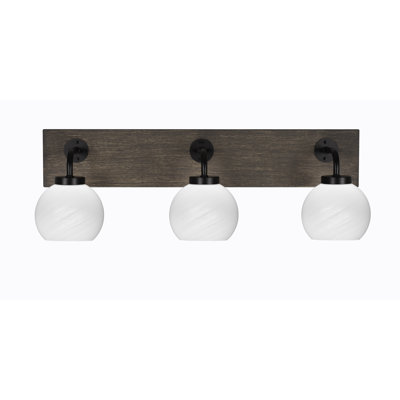 Oxbridge 3 Light Bath Bar Shown With 5.75" Glass