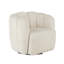 Fauteuil d'appoint pivotant arqué en polyester crème