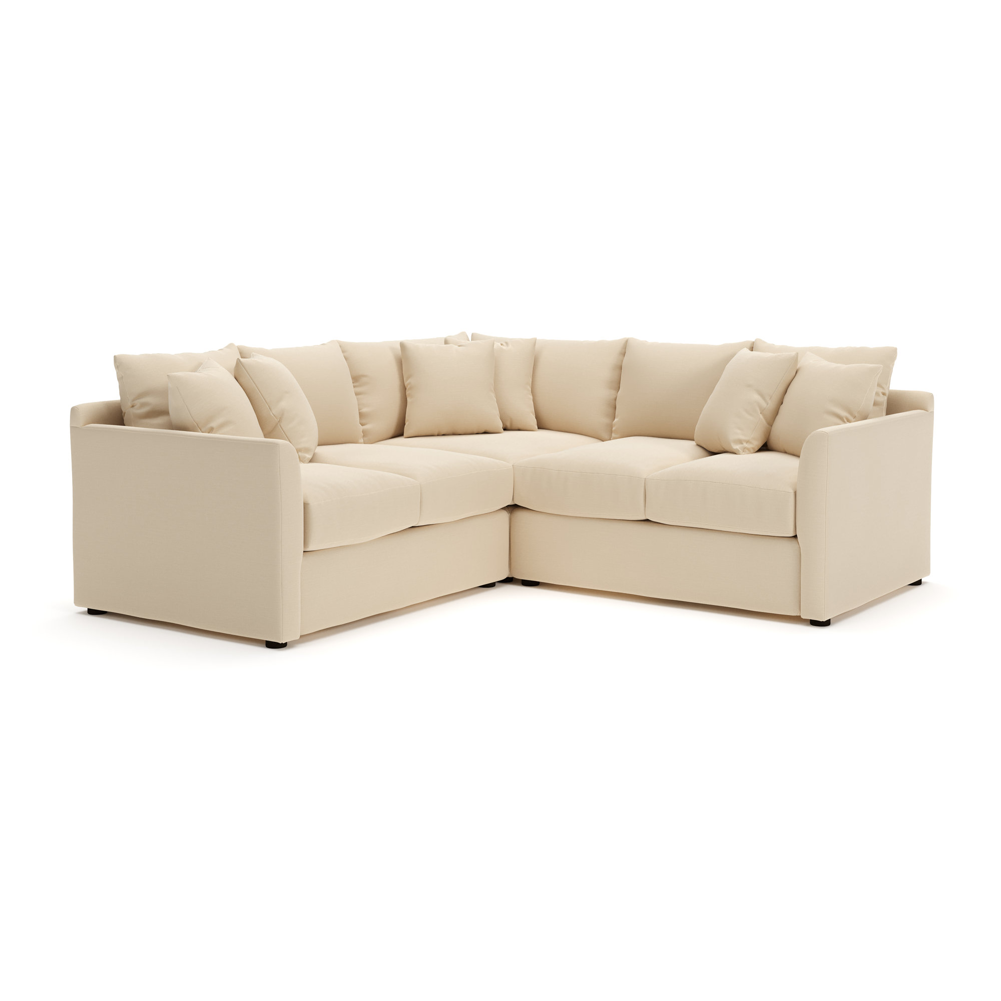 Cecelia Upholstered L-Sectional, Left Hand Facing, Canvas Flax Sunbrella® Canvas
