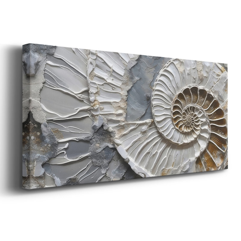 Plaster Dreams V- Toile tendue avec châssis - Prêt à accrocher, H 12 po x l 30 po