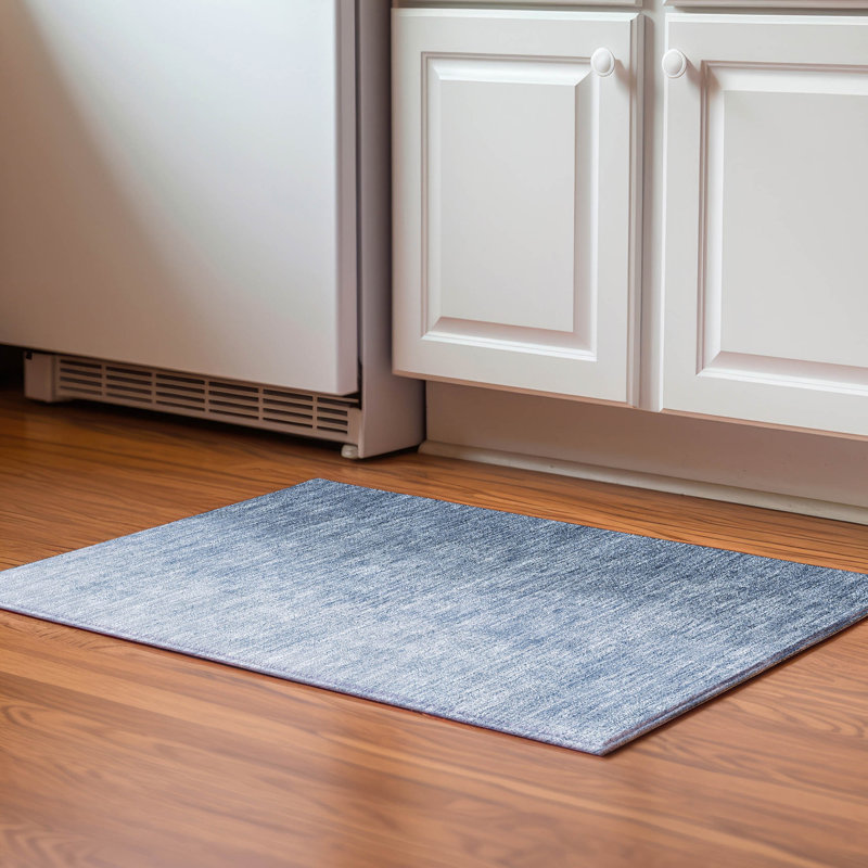 Premium Machine Washable Prisco Blue Rug, Rectangle 1'8" x 2'6"