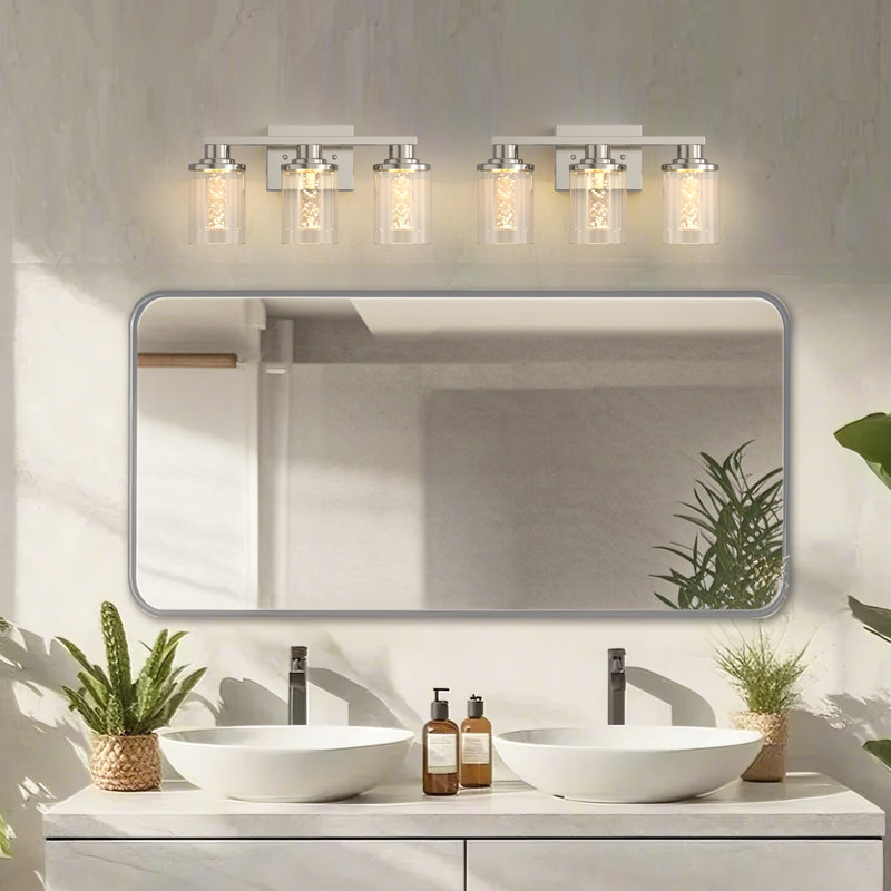 Éclairage de salle de bain 3 lumières DEL à intensité variable avec télécommande