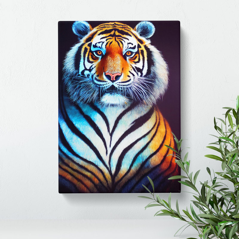 Striking Tiger No.1 - Wrapped Canvas, 76cm H x 50cm W x 3cm D