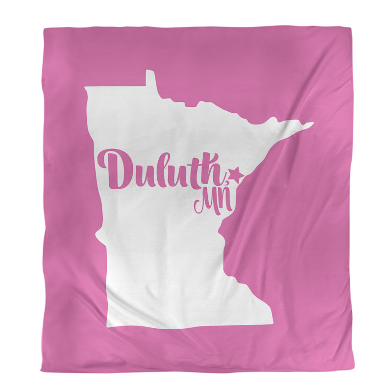 Ensemble de housse de couette duluth, Housse de couette pour grand lit, Rose, Microfibre
