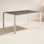 Ensemble repas extérieur rectangulaire en aluminium 59 po pour 6 personnes Stillwater-102441760-102441762