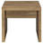 Nette 2Pc Coffee and End Table Set, Rustic Mango Finish, Brown Wood