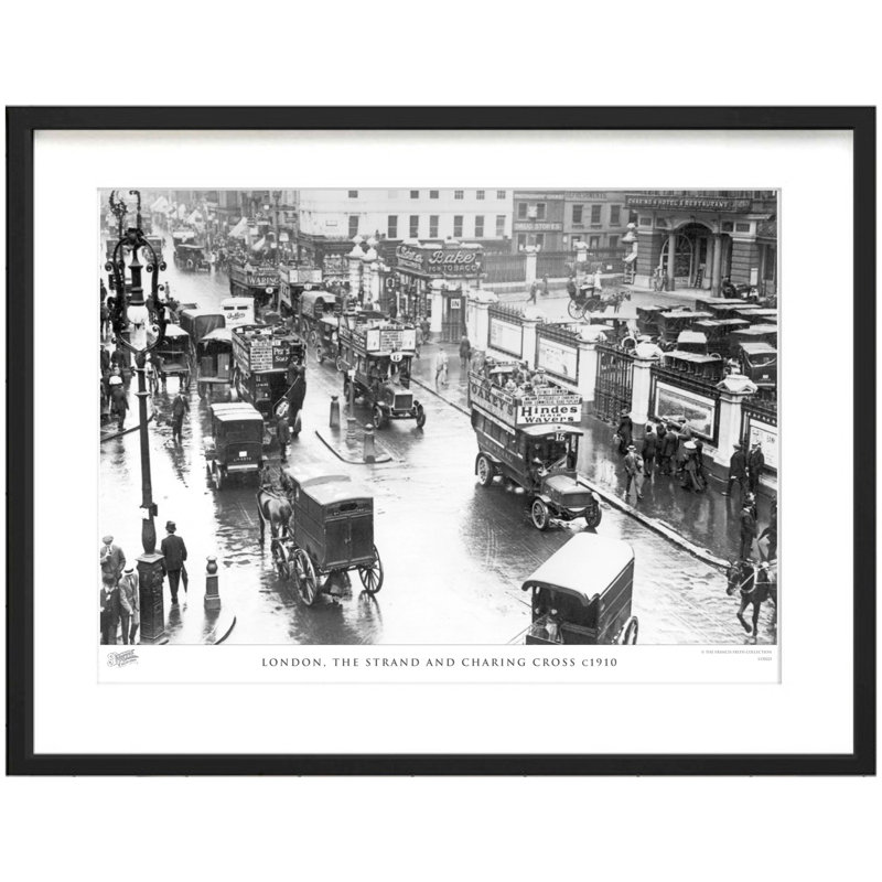 London, The Strand And Charing Cross C1910 by Francis Frith - Single Picture Frame Print, 28cm H x 36cm W x 2.3cm D
