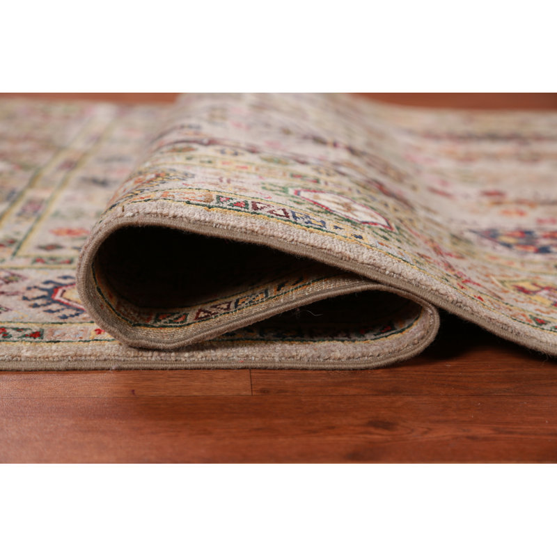 Tapis oriental en laine fait à la main Kazak 4 x 6