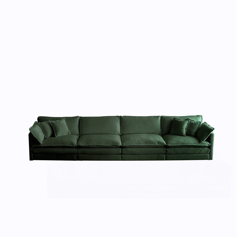 Canapé modulaire Free Free, canapé modulaire 4 places, canapé modulaire, canapé modulaire, chenille verte, Vert