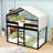 Deller Twin Over Twin Wood Bunk Bed with Tent-961152404
