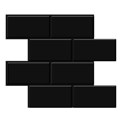 10.6" X 12.5" PVC Peel & Stick Large Subway Tile