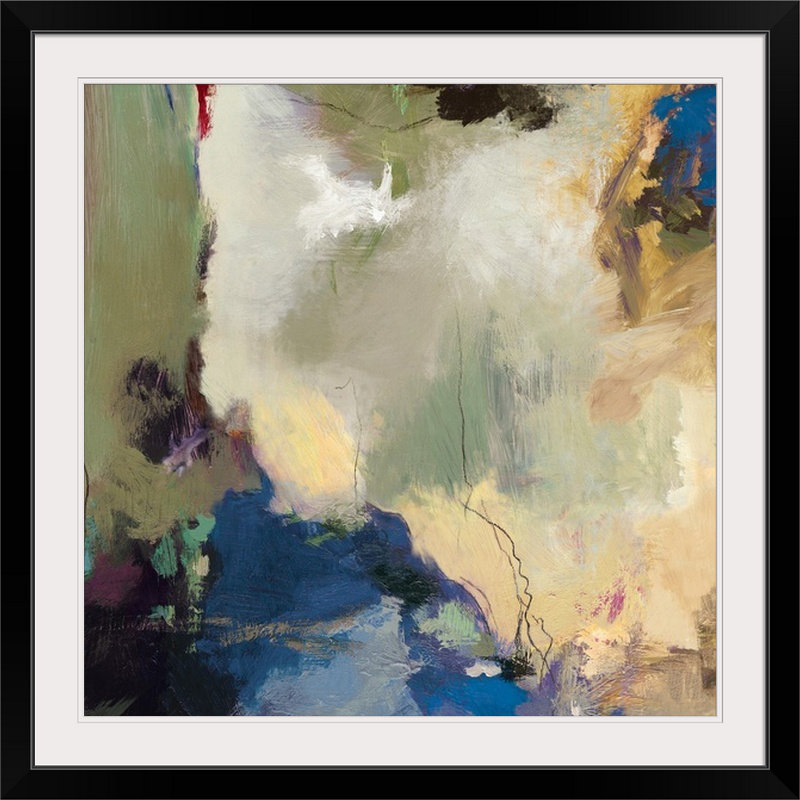 «Indigo Landscape» par Funkley, reproduction d'art, H 35 po x l 35 po x P 1,5 po, Toile