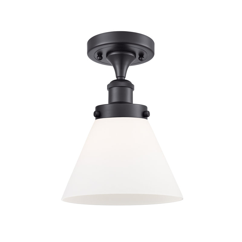 Plafonnier semi-encastré 8 lumières Gwinnett, Noir mat, Blanc mat, Ampoule non incluse