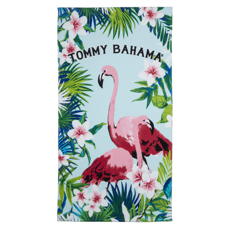 Serviette de plage 100% coton Flamingo Fronds
