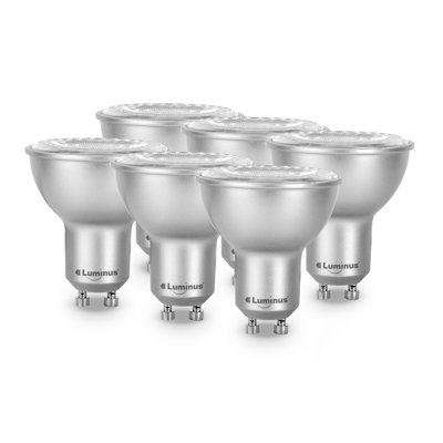 Ampoule DEL GU10 de 7 W (50 W EQ), à intensité variable, 500 lumens, blanc éclatant (3000 K), 25 000 heures (ensemble de 6)