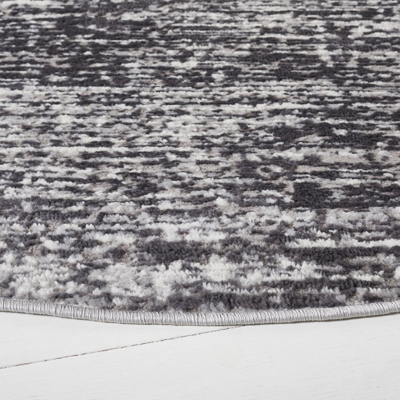 Scoria Shivan 100 Performance Abstract Rug, Round 6'7"