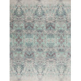 Fanciful Hand Knotted Ikat Area Rug
