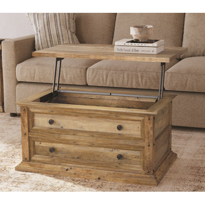 Eralynn Reclaimed Wood Lift-Top Cocktail Table