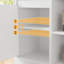 Armoire à café moderne avec rangement avec 2 portes, armoire de rangement de cuisine 47,25 po, armoire à café en bois avec tablette réglable pour la cuisine, le salon, la salle à manger, blanc