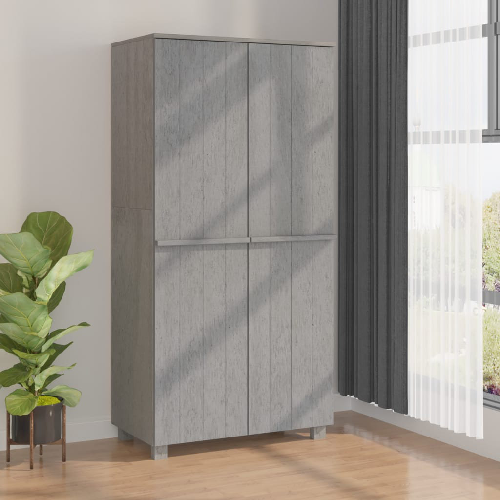 Wardrobe Bedroom Clothes Storage Organizer Closet Pine Panama Range Millwood Pines Color: Gray