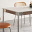 Table de salle à manger en acier inoxydable-104761632