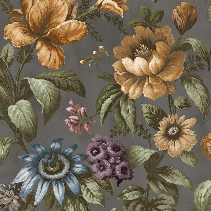 Superfresco Easy Gardenia Floral Wallpaper, Black