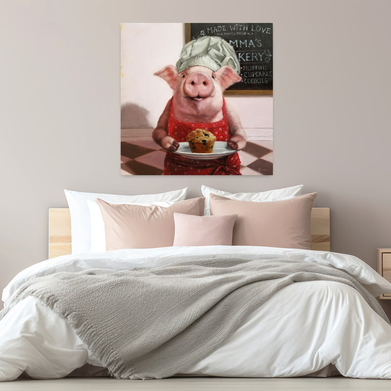 Art urbain contemporain Pinkies Bakery, H 32 po x l 32 po