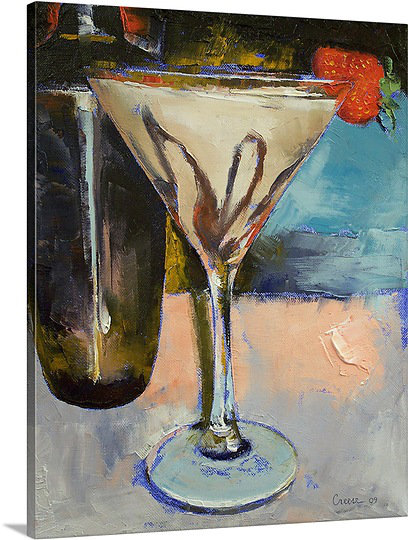 «Anjola Chocolate Swirl Martini» par Michael Creese, reproduction d'art sur toile, H 30 po x l 24 po x P 1,25 po