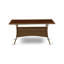 Ensemble de 7 pièces de meubles de patio en osier pour l'extérieur comprenant une table de bistro rectangulaire avec plateau en verre et 6 fauteuils de balcon avec coussin, brun-48145413
