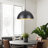 2-Light 16" Black Hammered Dome Industrial Pendant Light Fixtures for Kitchen Island-117443822