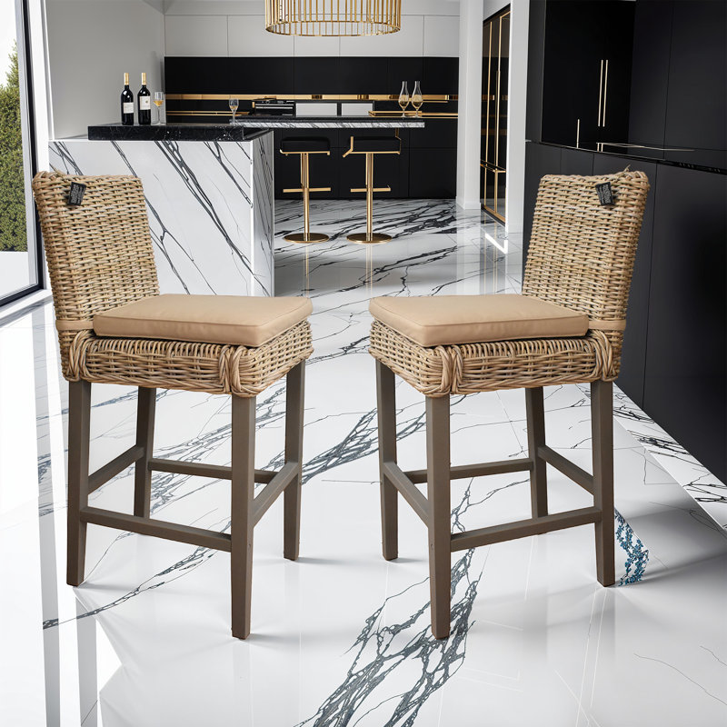 Aliyaha Wicker Bar Stool