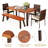 Robledo 6 - Person Acacia Wicker Patio Dining Set with Rectangular Table
